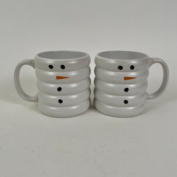 NEW Two Adorable Oversized Snowman Mugs Coffee Tea Hot Chocolate - Picture 3 of 4